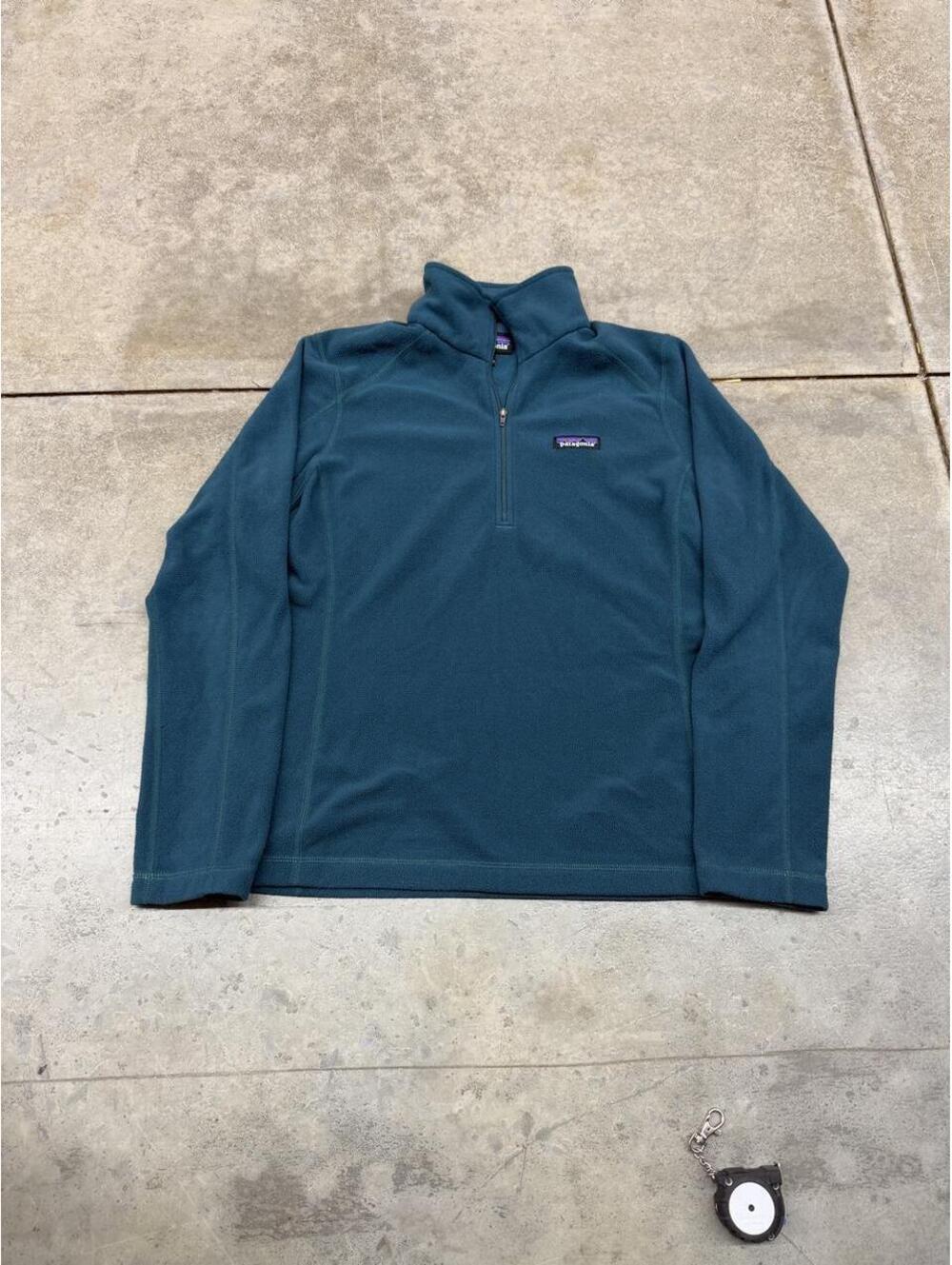 vintage patagonia micro d dark blue quarter zip fleece jacket size medium WOMENS